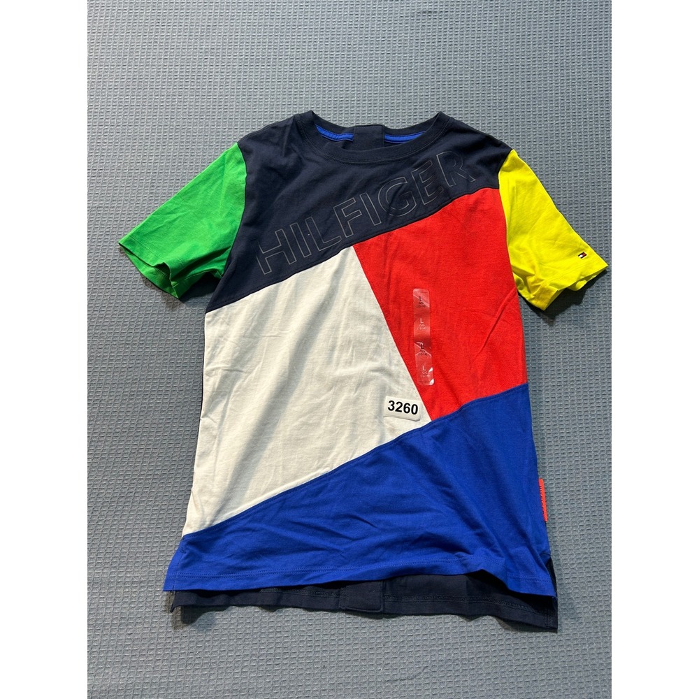 Tommy Hilfiger Adaptive Colorblock T-Shirt Boys L 12/14 Multicolor